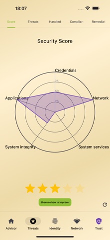 EDAMAME Security Mobile screenshot