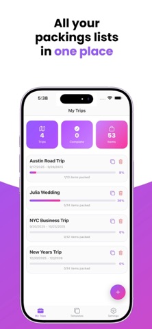 Pack Me Please: Packing List screenshot