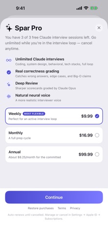 Spar: AI Interview Coach+Prep Screenshot 1 of 6