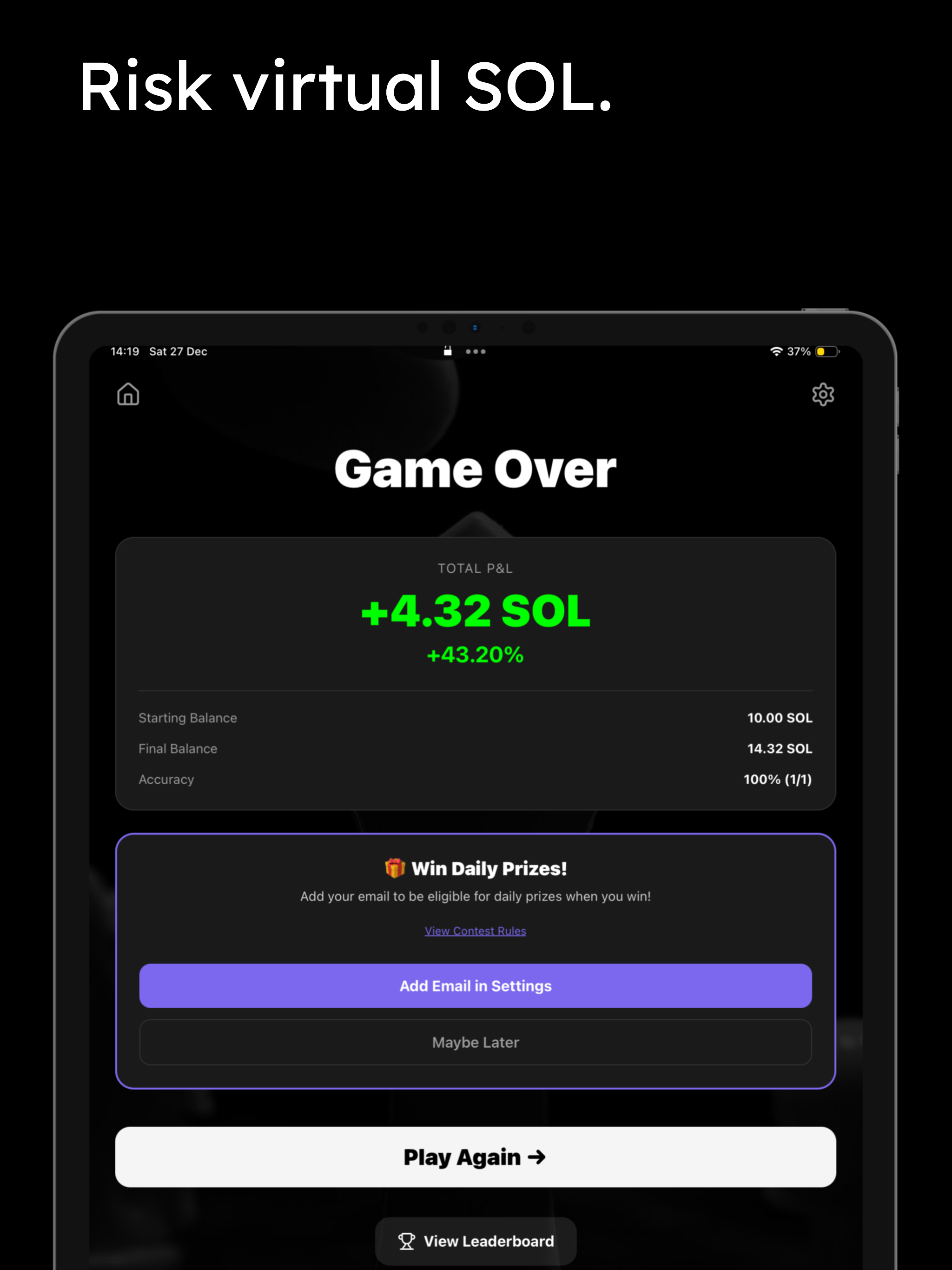 One Sol: Memecoin Simulator