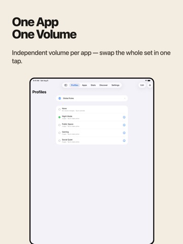 App Volume: a volume per app iPad screenshot