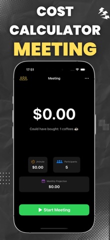 Meeting Cost Calculator Pro のスクリーンショット