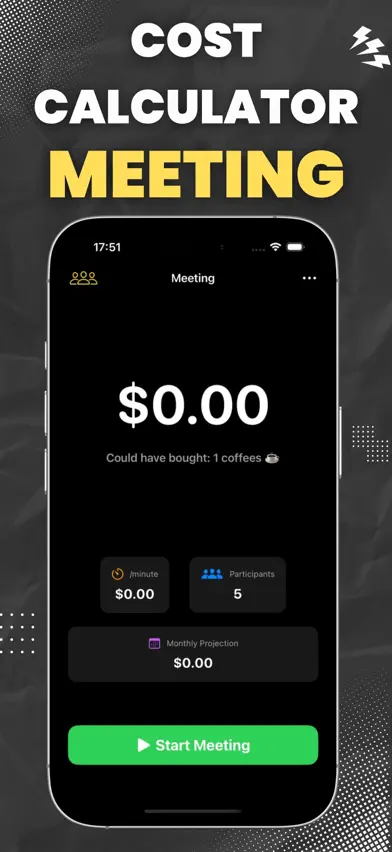 Meeting Cost Calculator Pro screenshot 1