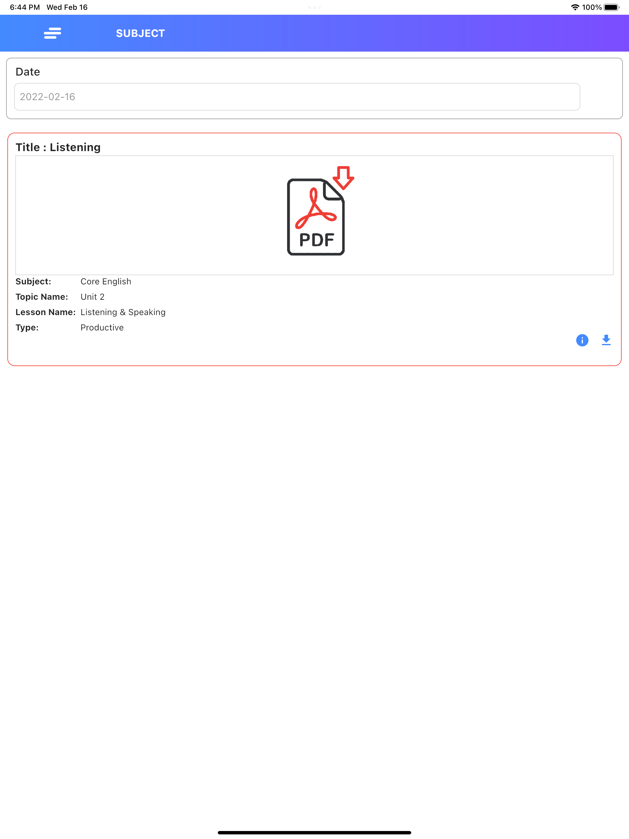 Bharathi School App