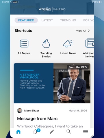 Whirlpool Corporation 360 iPad screenshot