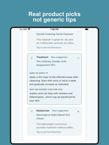 Skincare AI Routine iPad screenshot