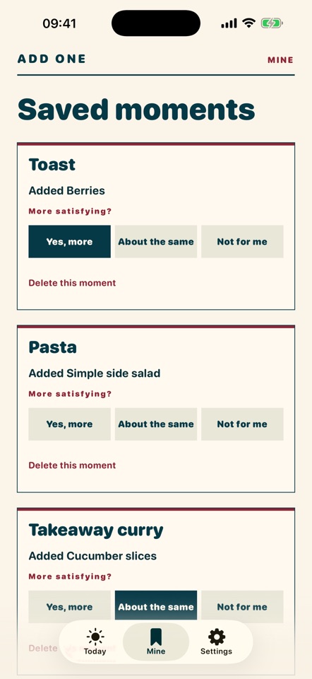 Add One: Quick Meal Ideas screenshot 3