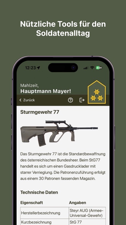 Appmarsch - Bundesheer Tools