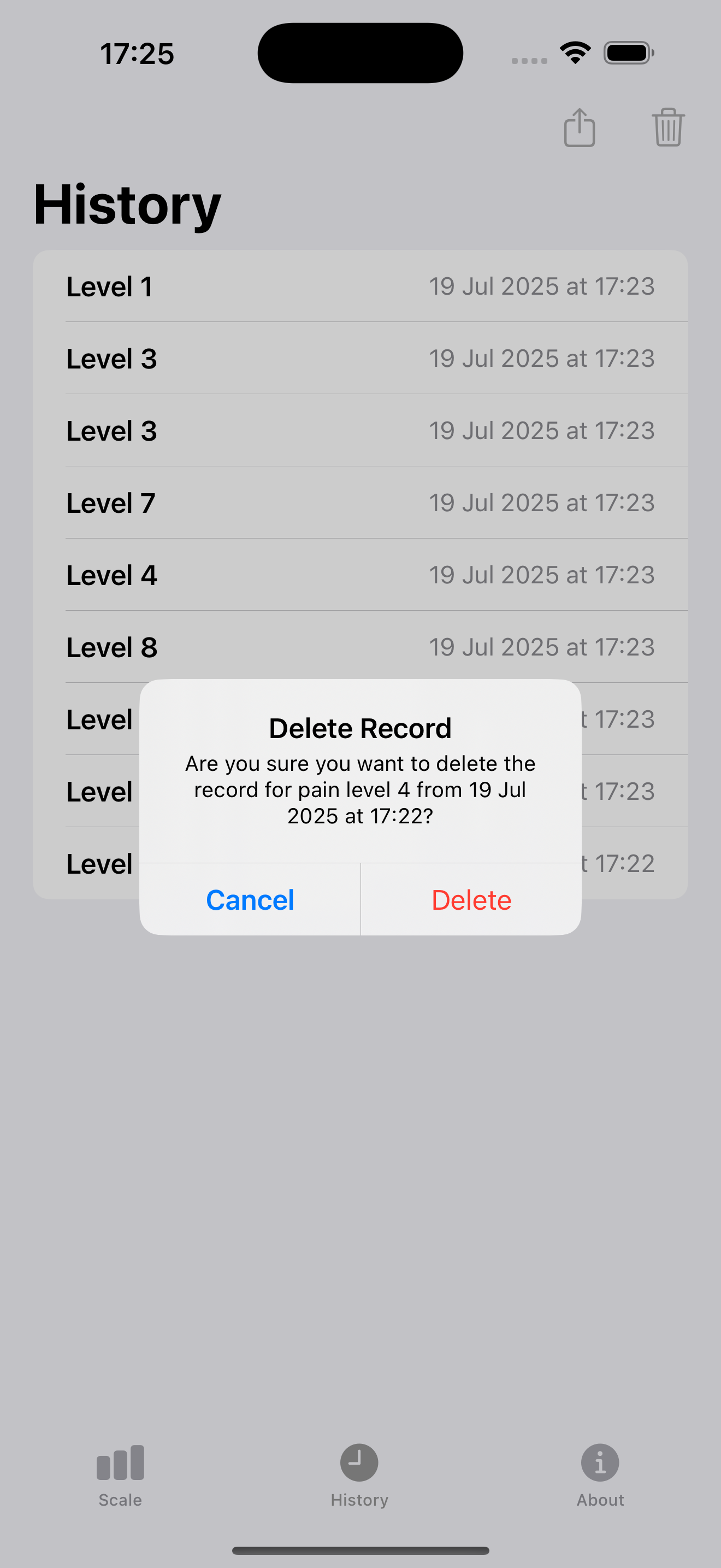 Algometer App screenshot 9