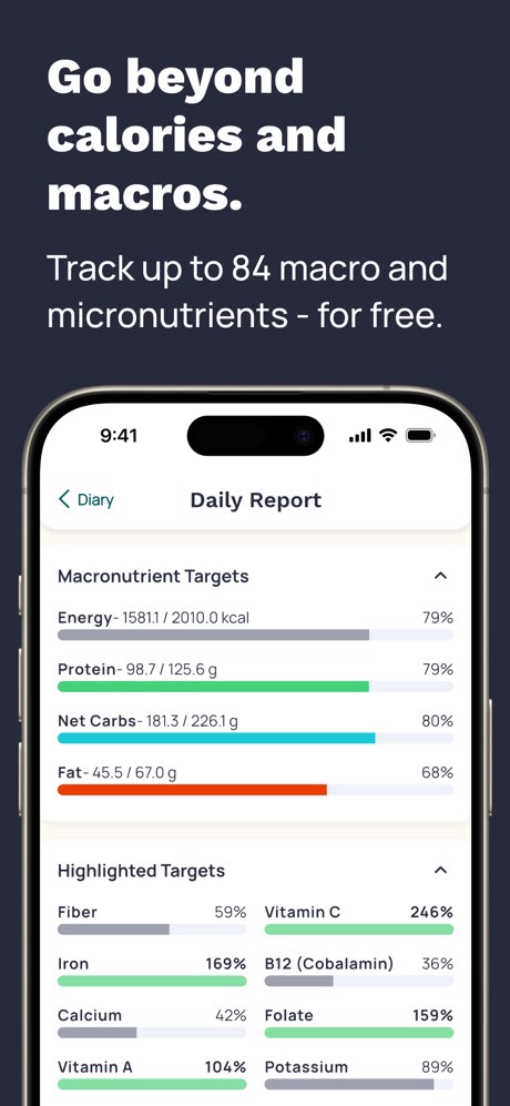 Cronometer: Calorie Counter screenshot 3