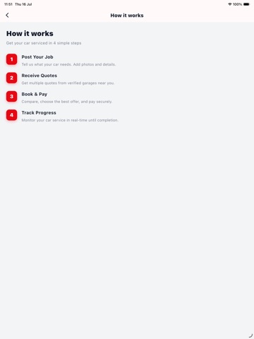 CarGar iPad screenshot