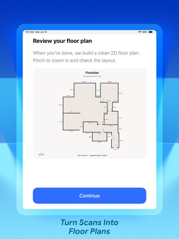Planpoint Floorplan Scanner iPad screenshot