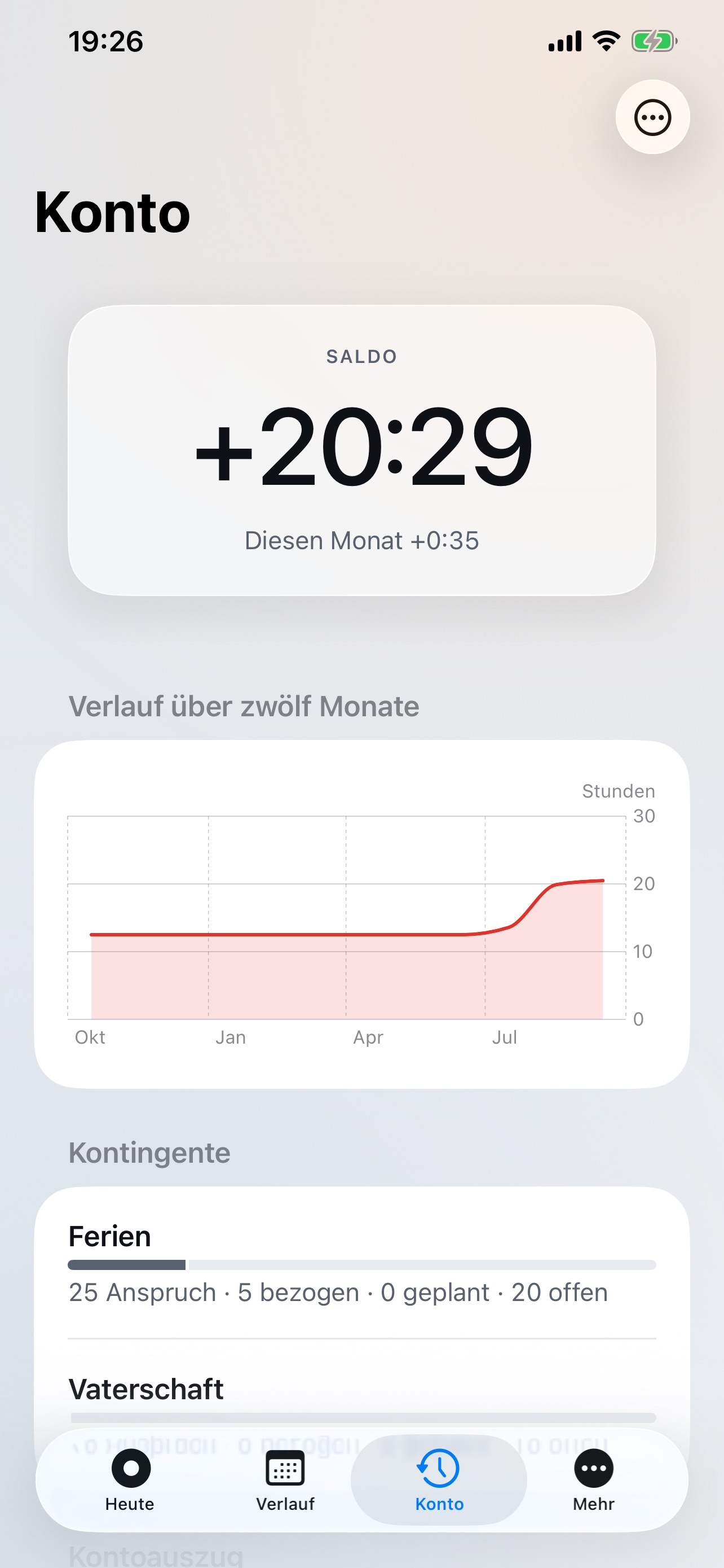 Screenshot 2 of Balancier – Zeiterfassung