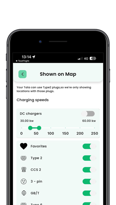 Tecell EV Charging Screenshot