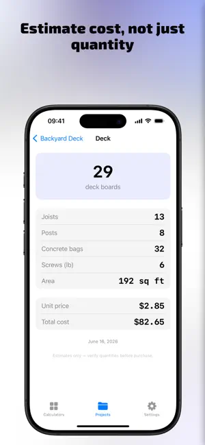 HouseCalc: Material Calculator screenshot 3