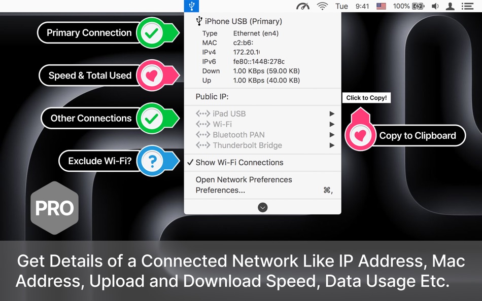 #4. Ethernet Status Lite – Menu (macOS) 由: AppYogi Software