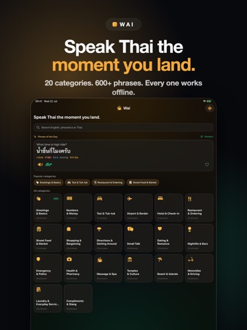 Thai Travel Phrasebook: Wai iPad screenshot