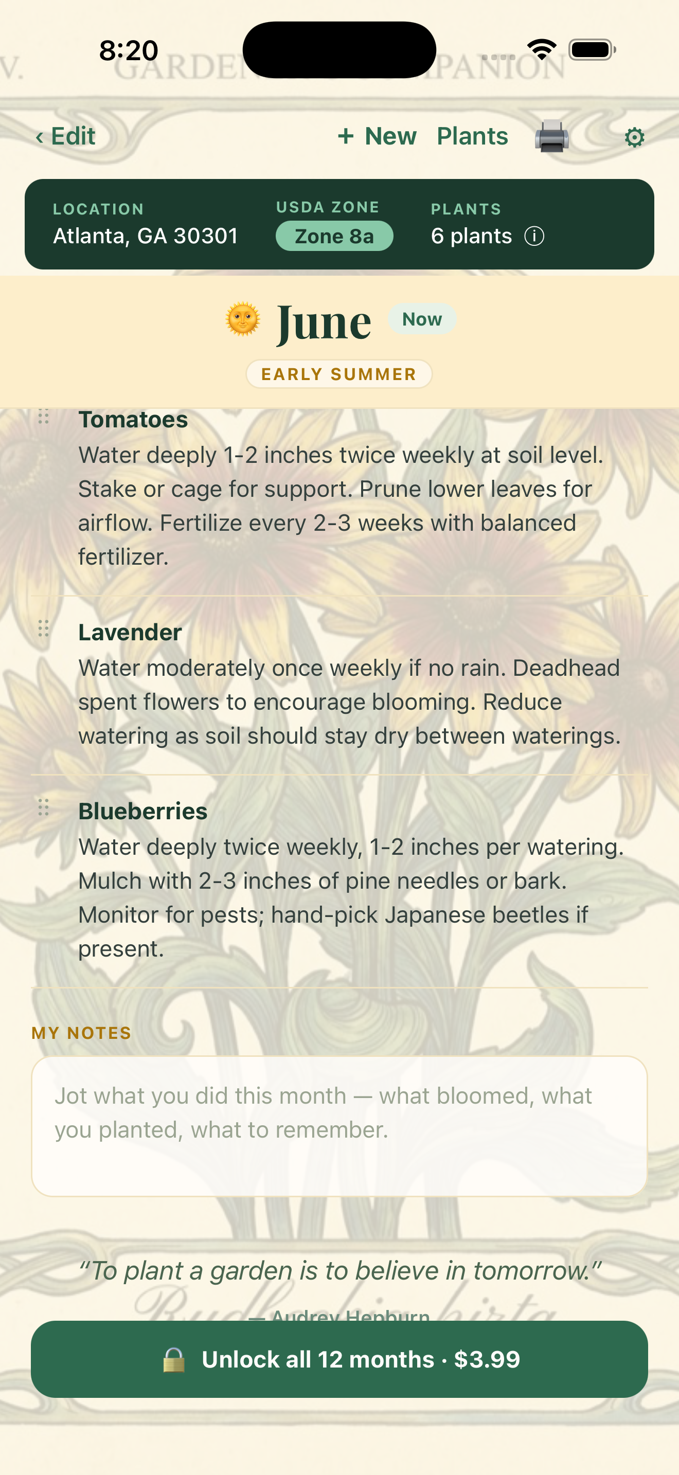 GardenCal - Garden Almanac screenshot 5