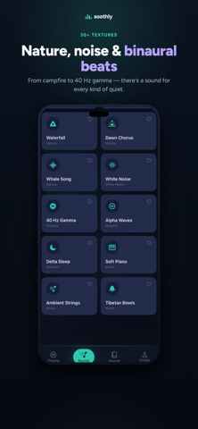 Soothely: Tinnitus & Sleep iPhone screenshot
