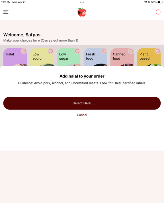 SAFPAS iPad screenshot