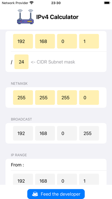 SJ IPv4 Calculator Screenshot