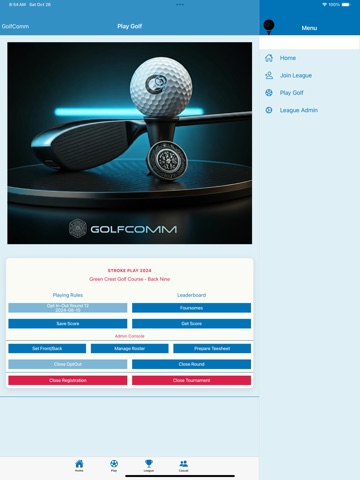 golfcomm iPad screenshot