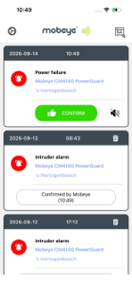 Mobeye messages screenshot 2