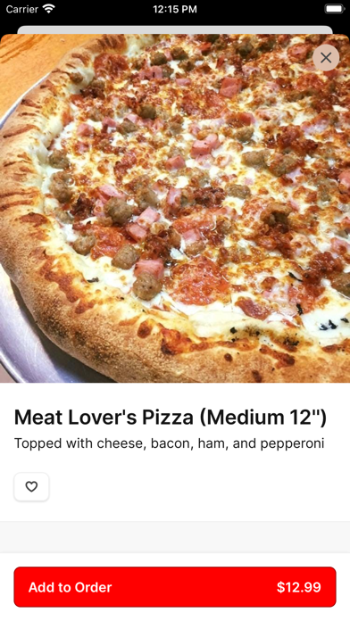 Spartan Pizzeria To Go iPhone screenshot 4 - Food & Drink app