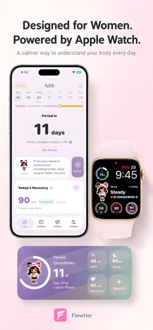 FlowHer - Period Tracker iPhone screenshot