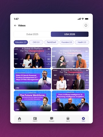 The 2.0 Conferences iPad screenshot