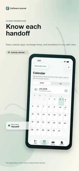 CoParent Journal screenshot 2