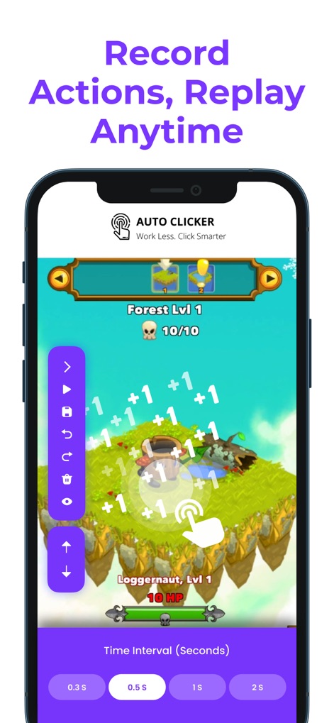 Auto Clicker: Tap Automation - L'application permet d'enregistrer des séquences de taps et de les rejouer à tout moment, en offrant un réglage précis des intervalles de temps pour une exécution parfaite.