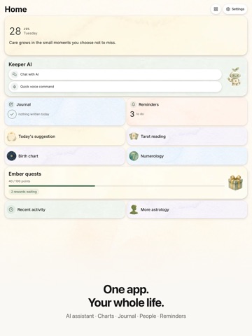 Ember: Astrology, Tarot, AI iPad screenshot