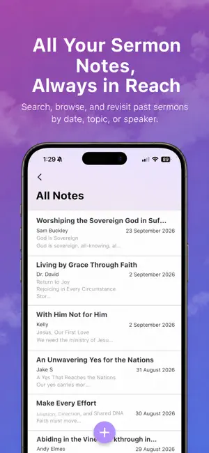Faith Notes: AI Sermon Notes screenshot 2