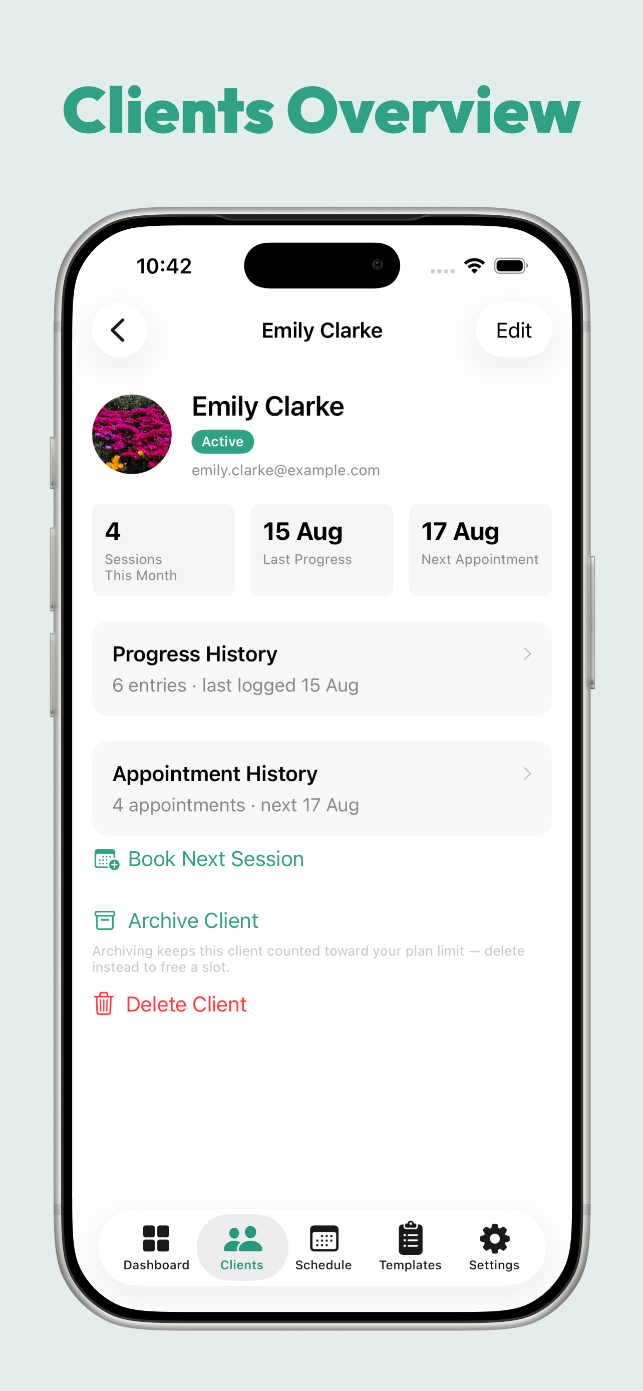 PlankNote: PT Client Tracker screenshot 2
