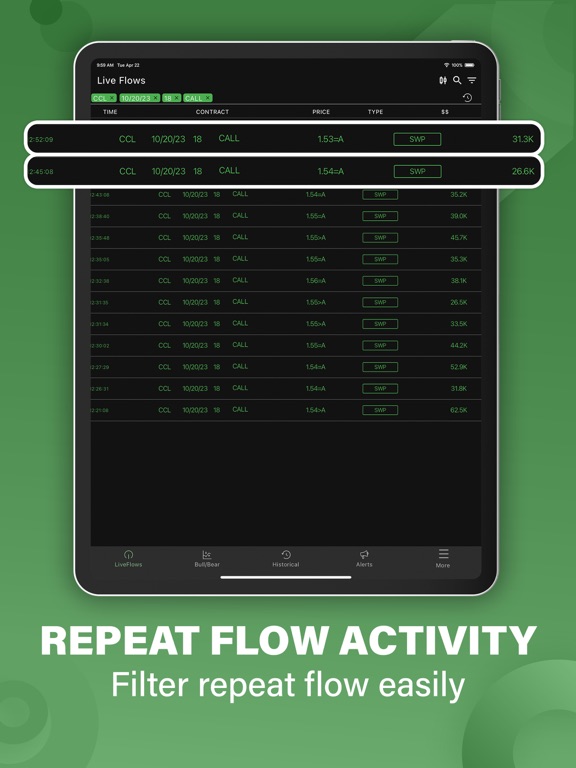Screenshot #6 pour Flow Greeks : Unusual Options