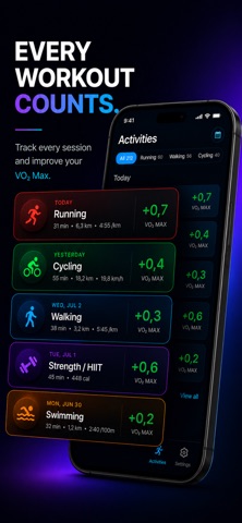 VO2 Max Tracker Screenshot 3 of 8