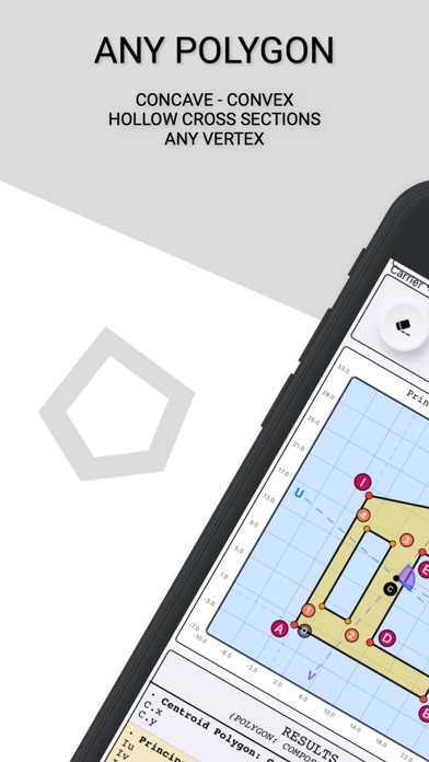 Screenshot 1 of Polygon: Inertia, Centroid App