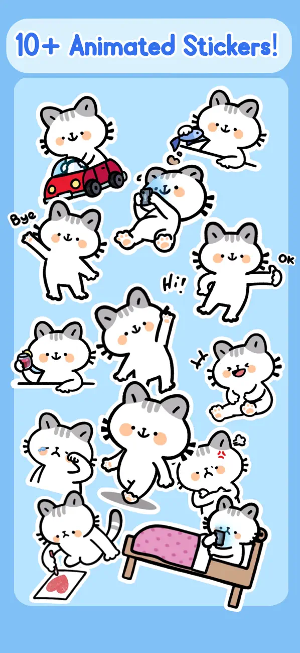 Screenshot #1 pour Tofi Cat Animated Stickers
