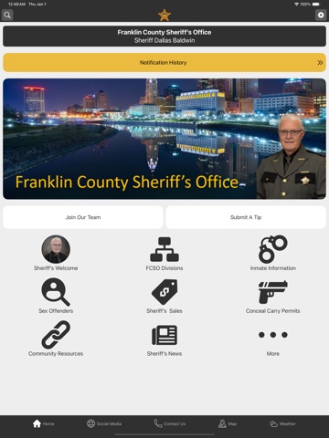 Franklin County Sheriff OH iPad screenshot