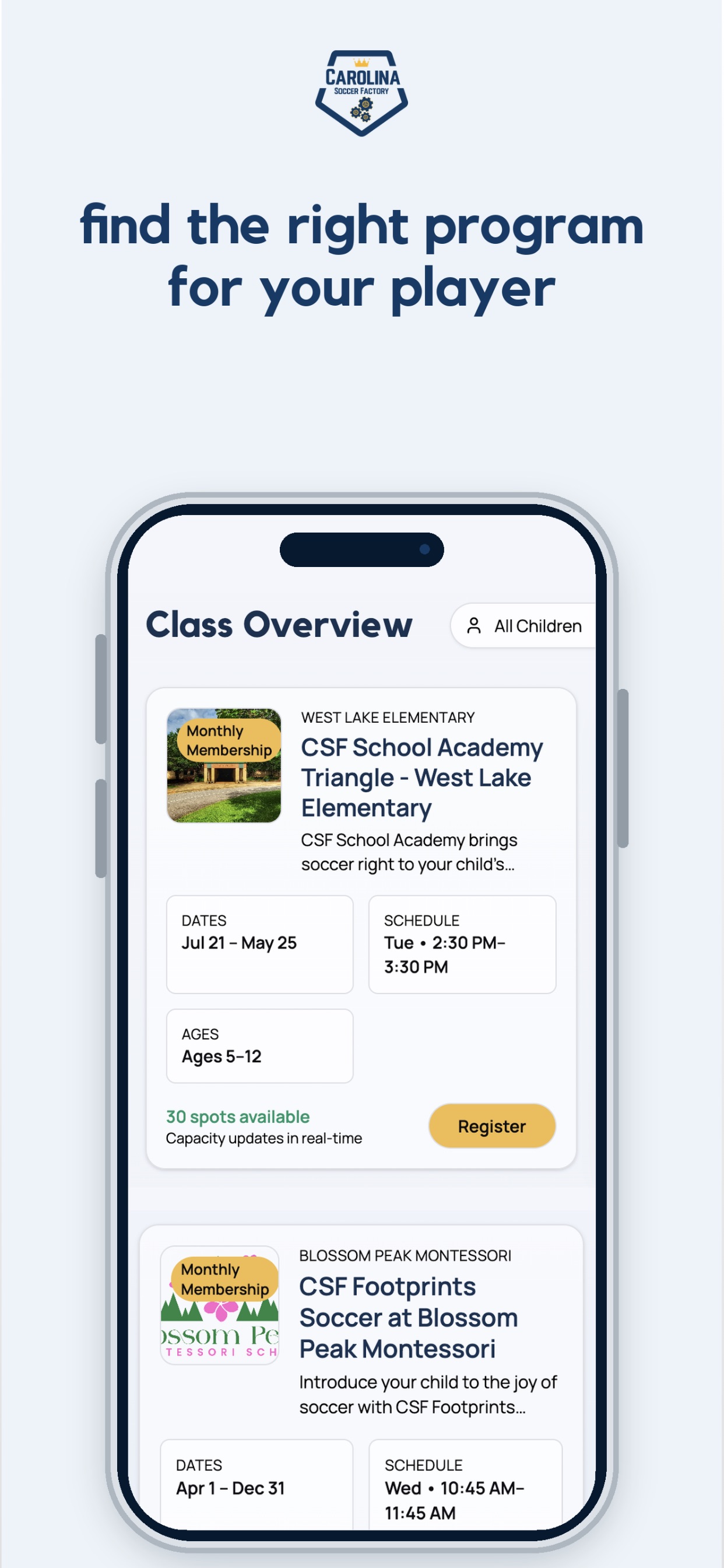 Screenshot 2 of Carolina Soccer App