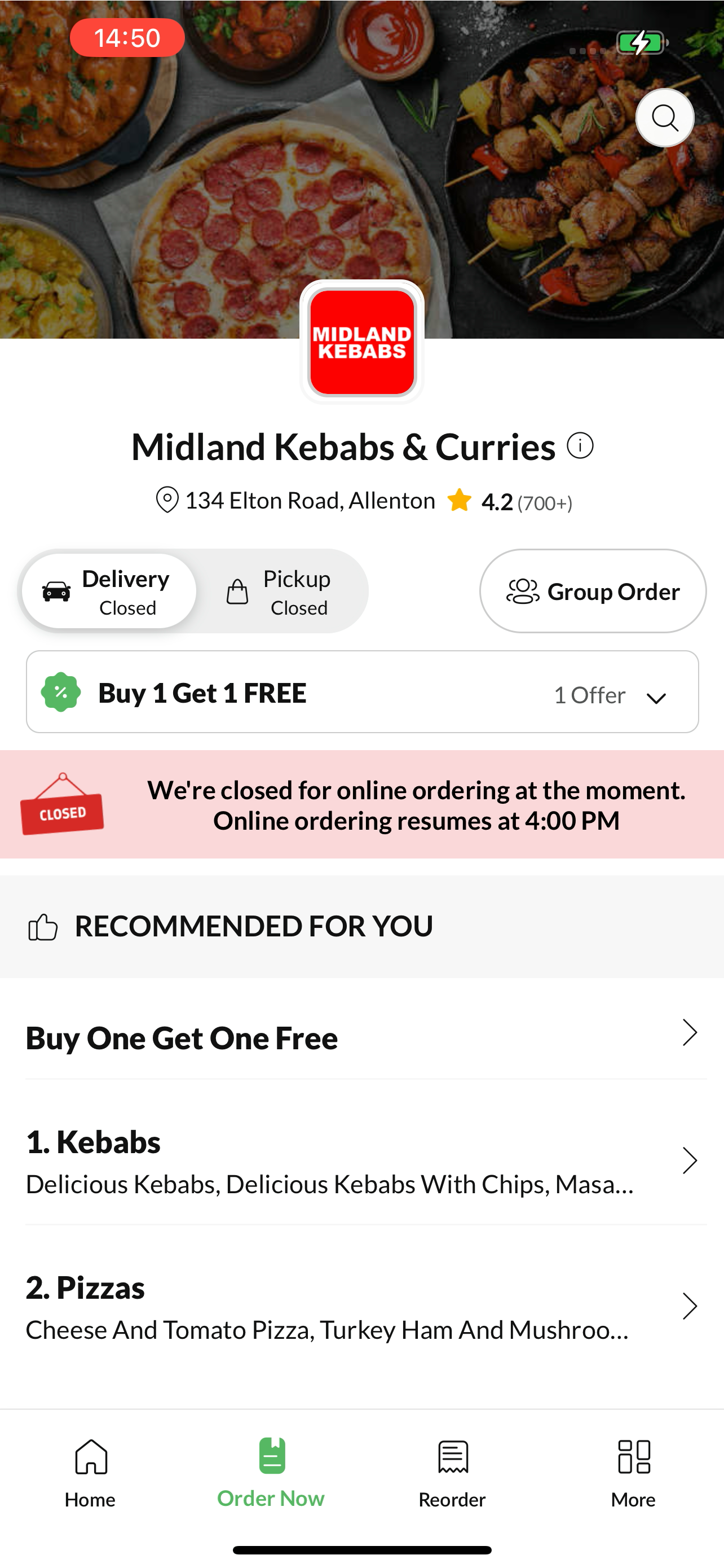 Midland Kebabs & Curries screenshot 2