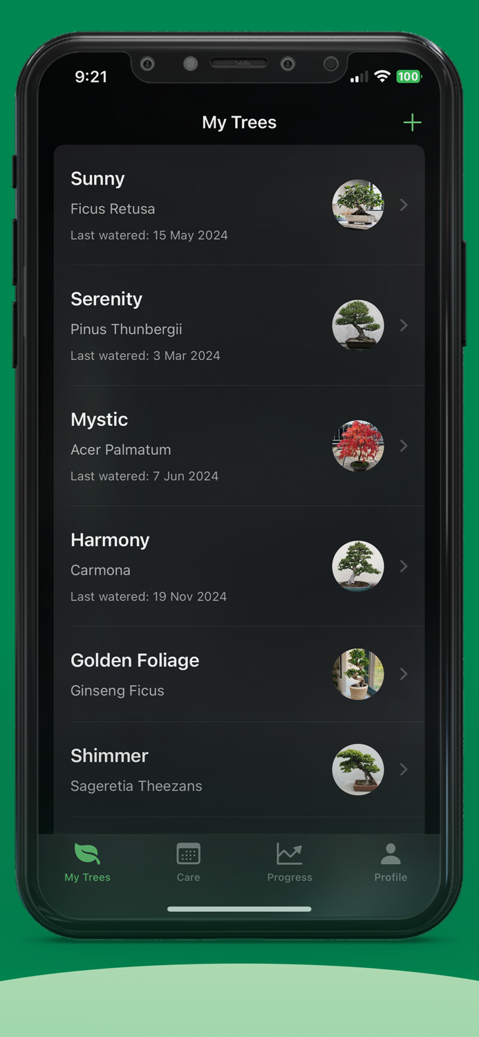 Bonsai Care - Journaling