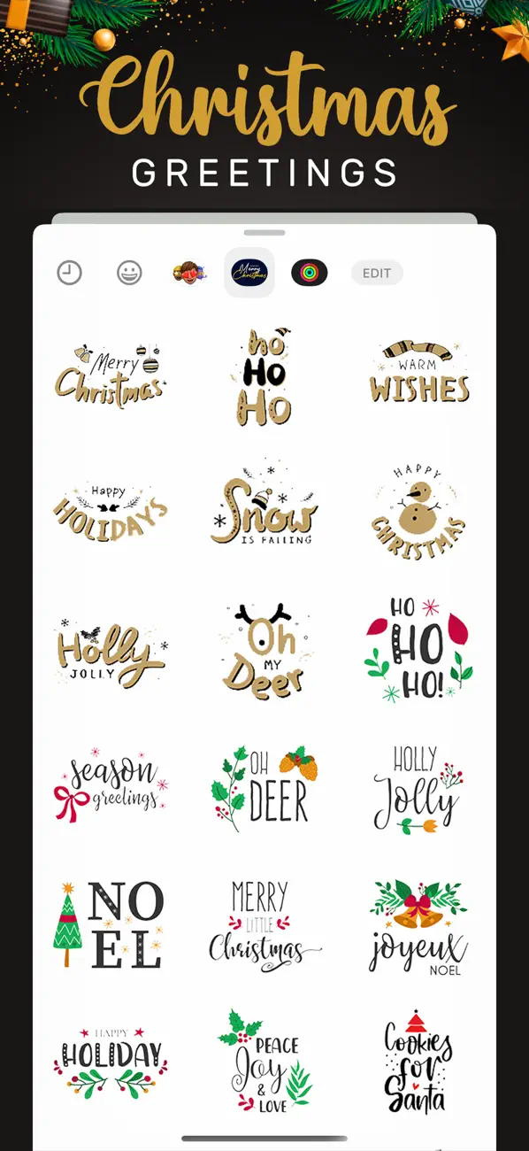 Screenshot #1 pour Christmas Lettering Stickers!