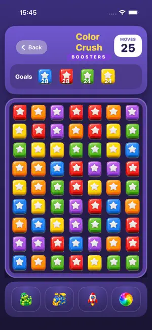 Color Crush Boosters: Match 3 screenshot 1