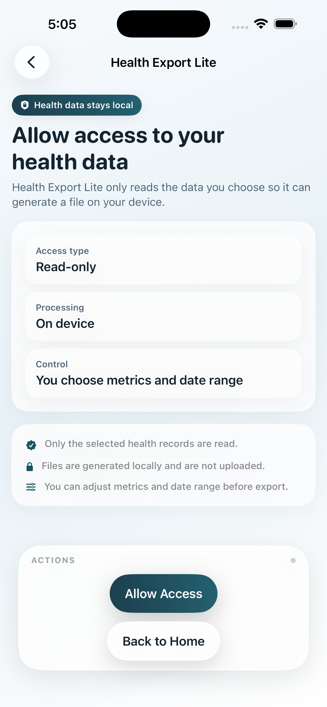 Health Export Lite screenshot 4