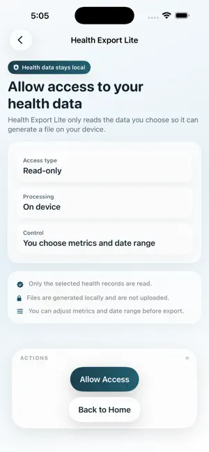 Health Export Lite screenshot 4