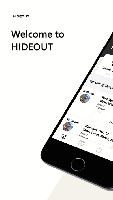 Hideout Sauna Club iPhone screenshot 1 - Health & Fitness app