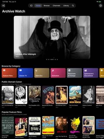 Archive Watch iPad screenshot
