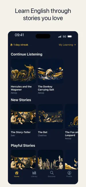 Storyfluent: English Stories screenshot 1